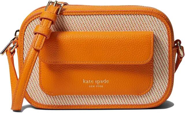 Kate Spade New York Ava Canvas Crossbody (Turmeric Root) Cross Body Handbags Cover