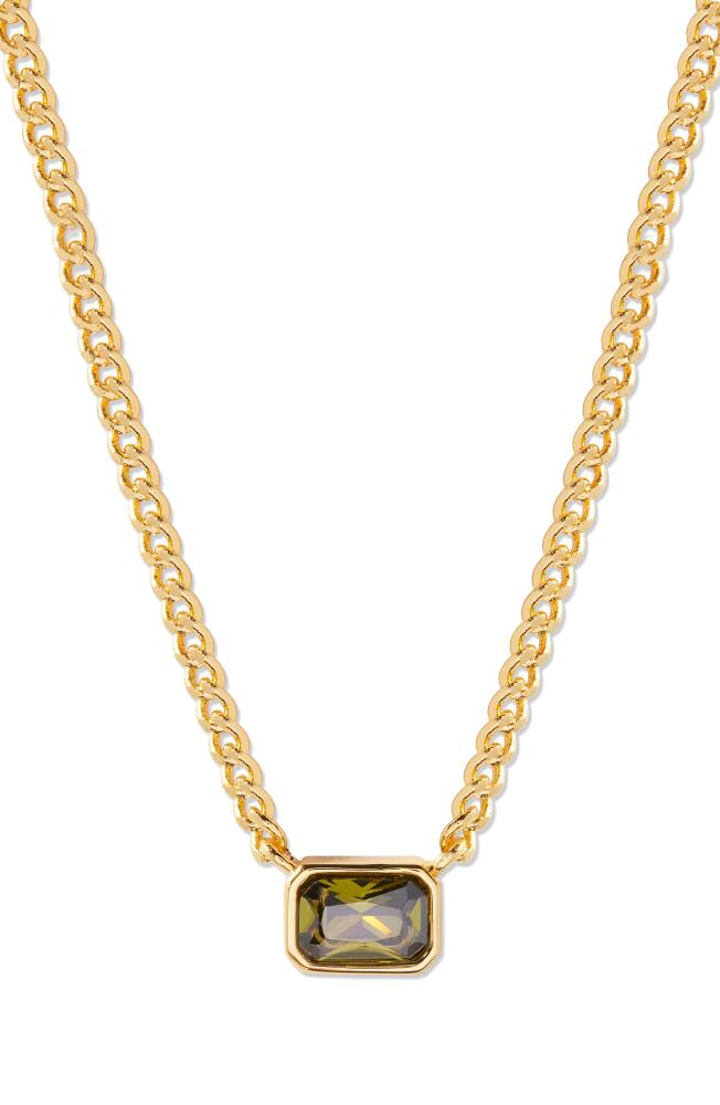 Brook and York Jane Birthstone Pendant Necklace in Gold - August Cover