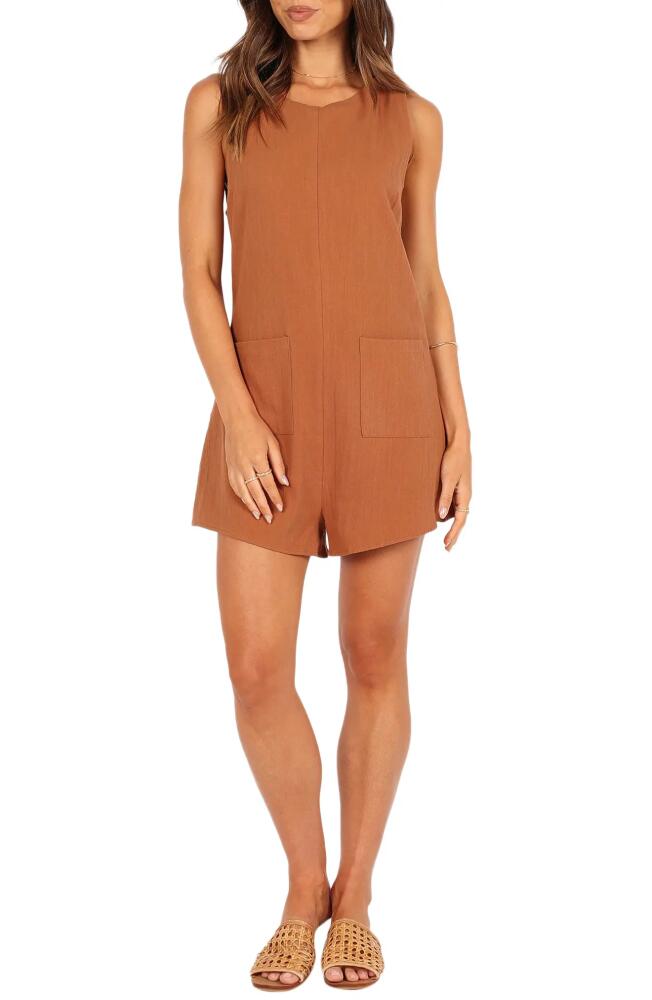 Petal & Pup Dory Sleeveless Romper in Tan Cover