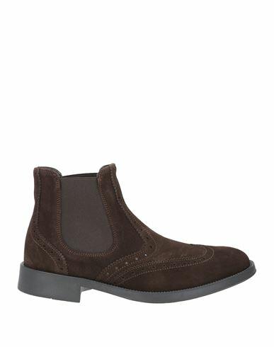 Angelo Pallotta Man Ankle boots Dark brown Soft Leather Cover