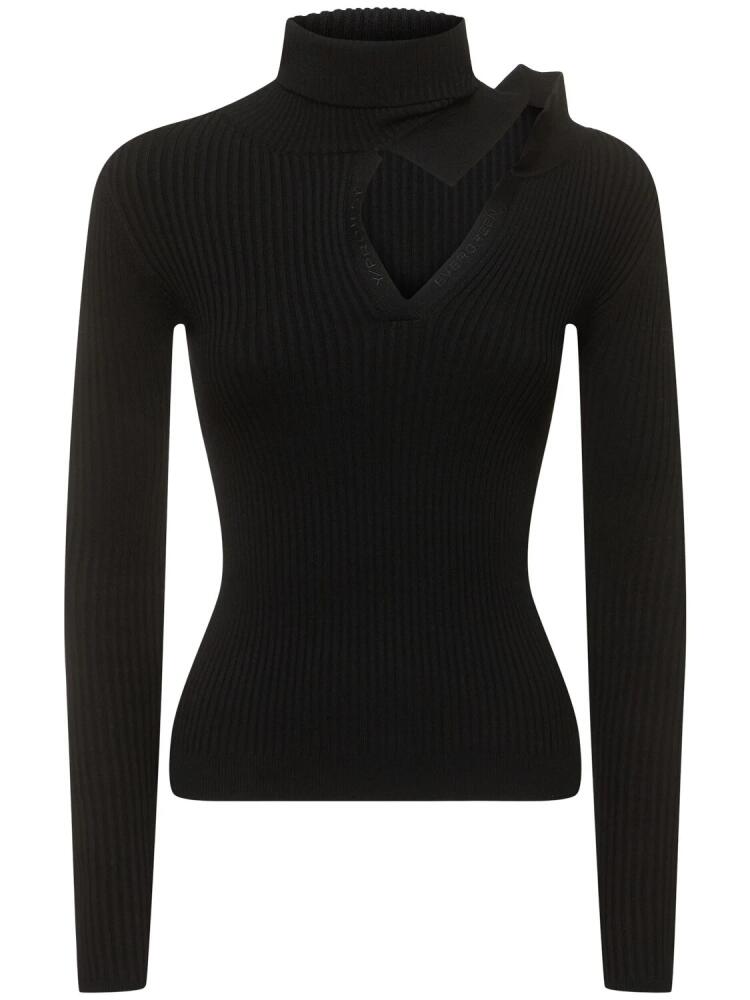 Y/PROJECT Ribbed Knit High Neck Long Sleeve Top Cover