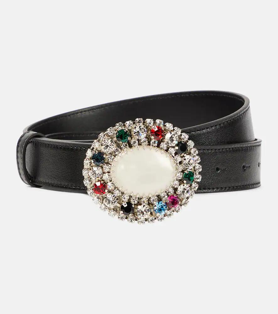 Alessandra Rich Embellished leather belt Cover