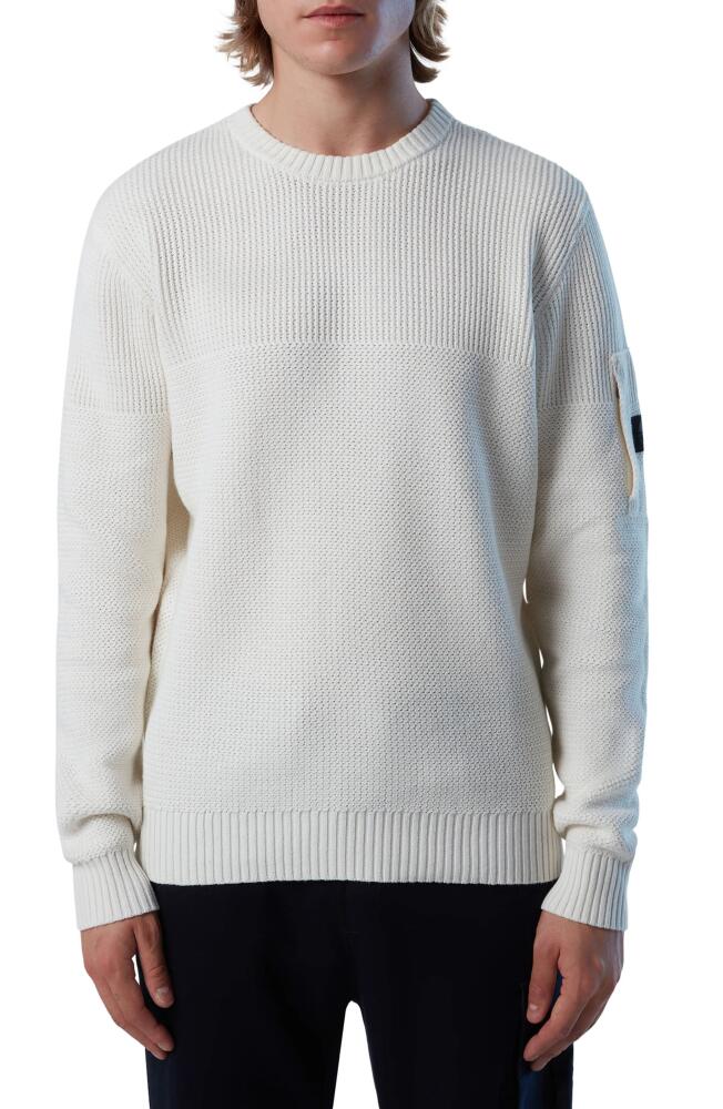 NORTH SAILS Mixed Stitch Cotton & Wool Sweater in Marshmellow Cover