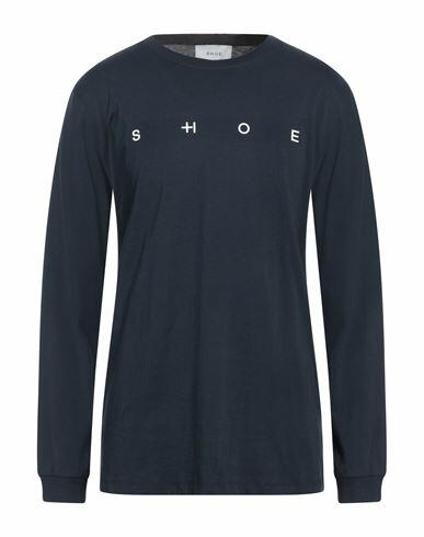 Shoe Man T-shirt Navy blue Cotton Cover