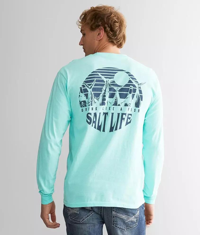 Salt Life Drink Like A Fish T-Shirt Cover