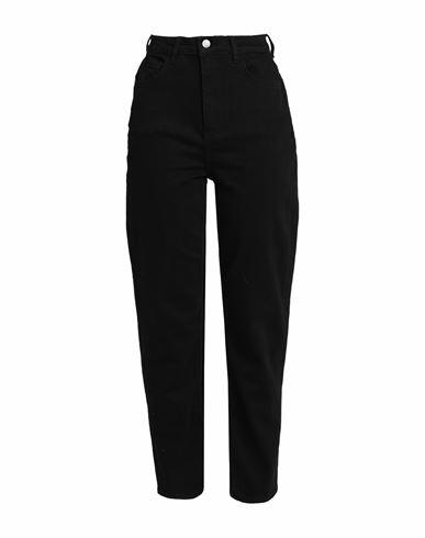 Vero Moda Woman Jeans Black Cotton, Recycled cotton, Elastane Cover