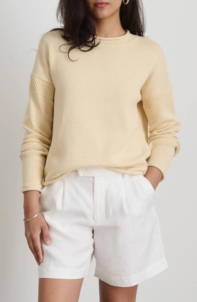 Alex Mill Mariner Roll Edge Cotton Sweater in Pale Oak Cover