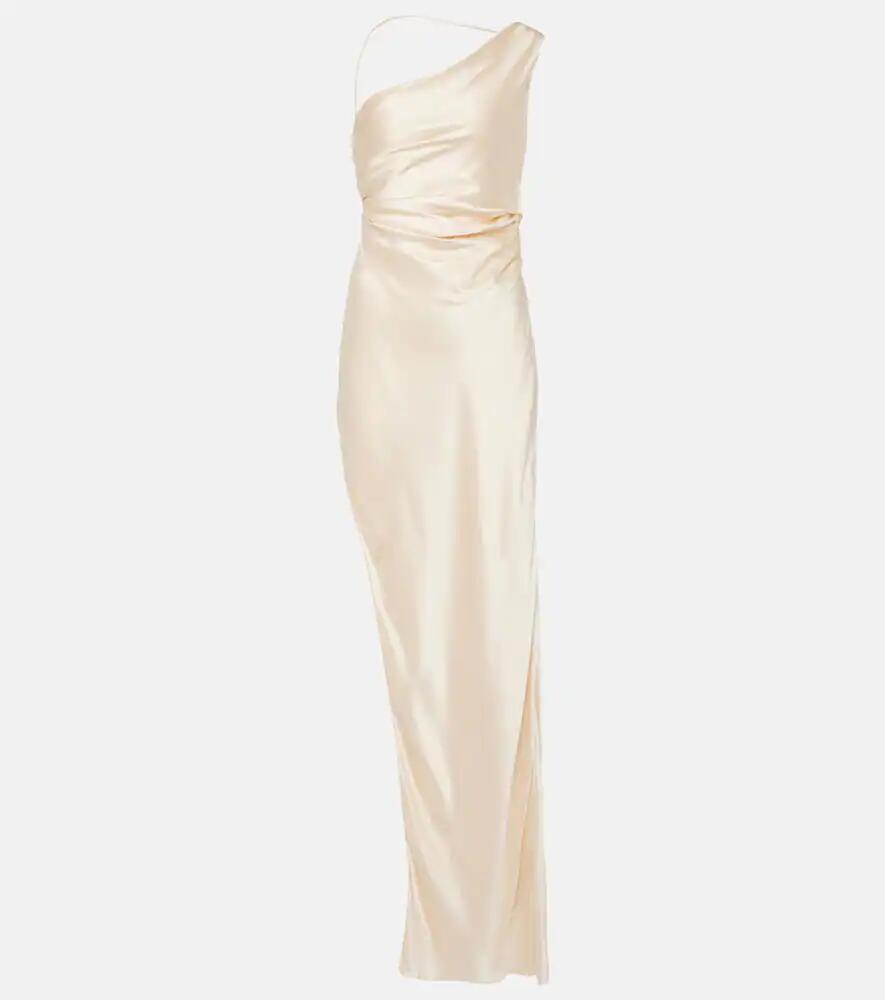 The Sei Asymmetric silk satin gown Cover