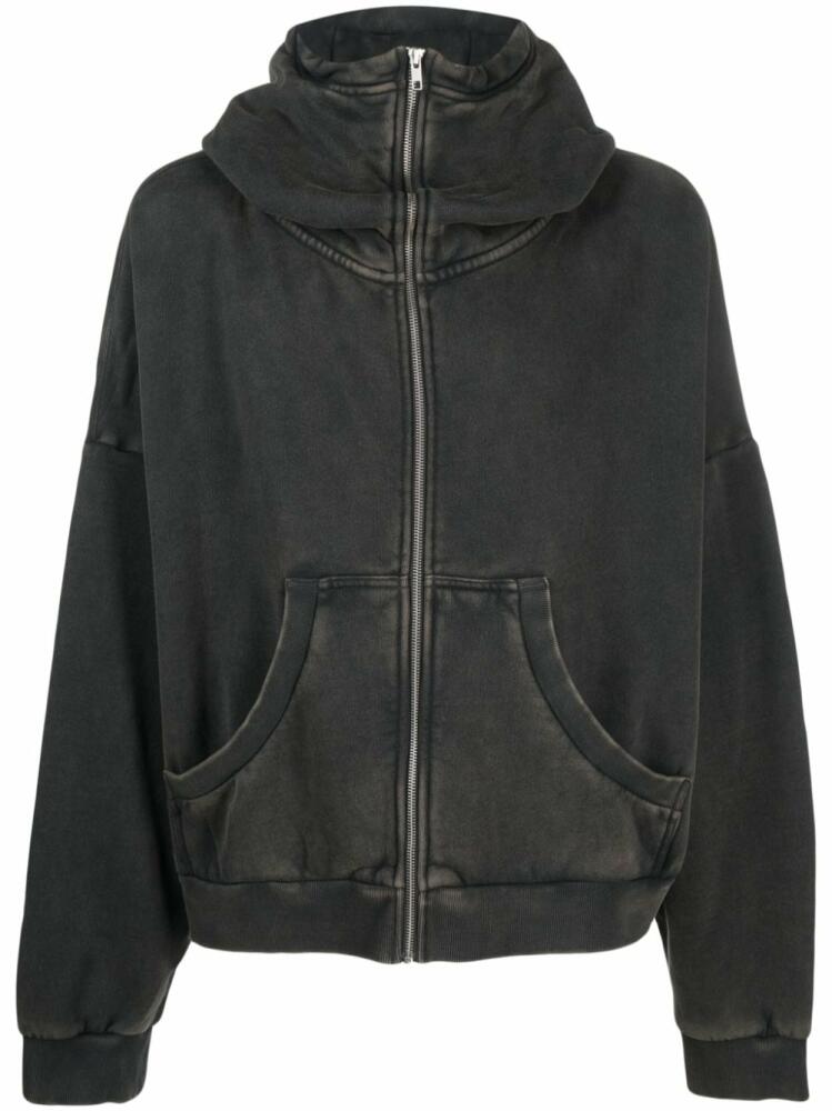 ENTIRE STUDIOS zip-fastening cotton hoodie - Black Cover