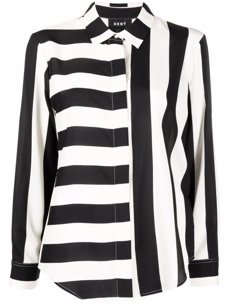 DKNY striped print shirt - Black Cover