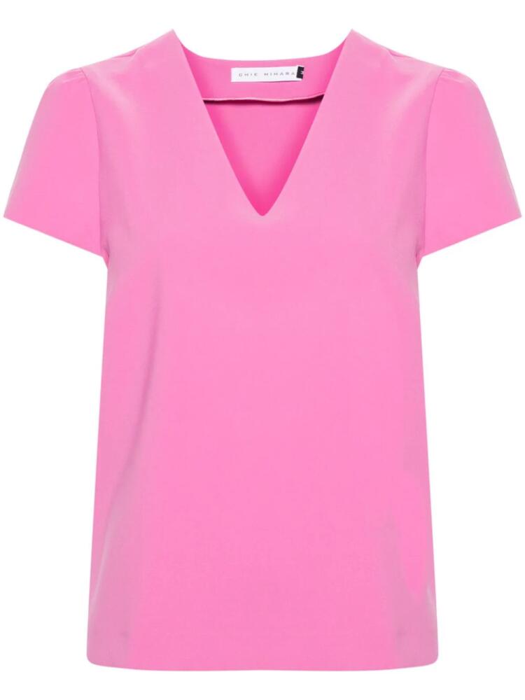 Chie Mihara Londres cap-sleeves T-shirt - Pink Cover