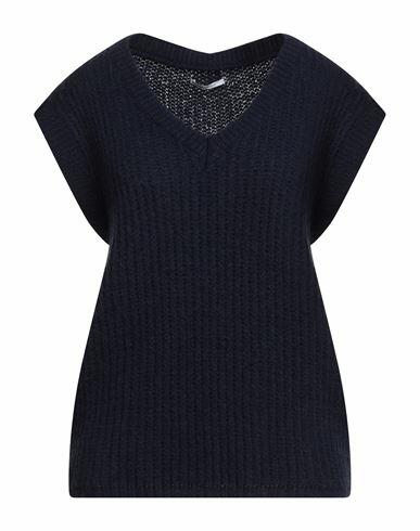 Biancoghiaccio Woman Sweater Midnight blue Acrylic, Polyamide, Viscose, Wool Cover