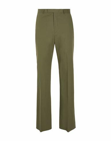 8 By Yoox Cotton Wide Leg Trousers Man Pants Military green Cotton Cover