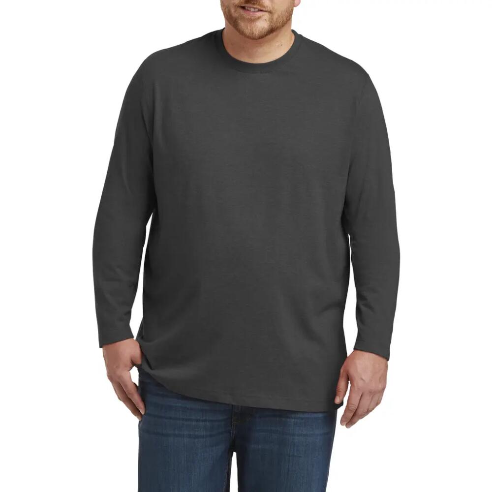 Harbor Bay by DXL Moisture-Wicking Long-Sleeve T-Shirt in Graniththr Cover