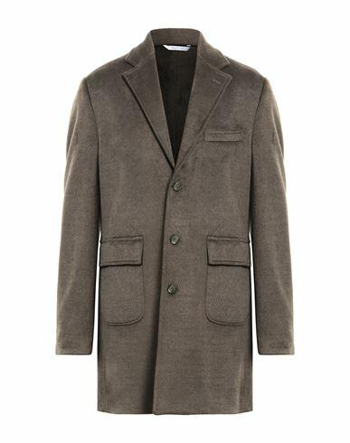 Herman & Sons Man Coat Military green Polyester, Viscose, Wool Cover