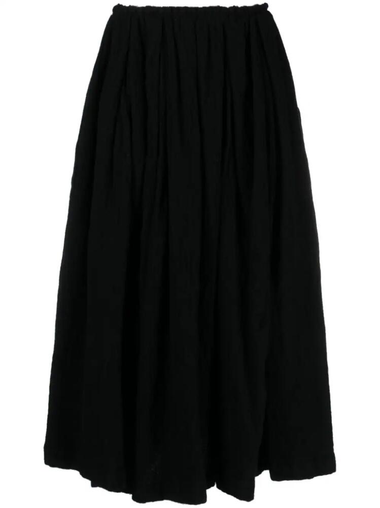 Black Comme Des Garçons pleated wool skirt Cover