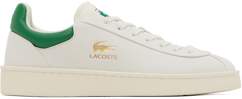 Lacoste White & Green Baseshot Premium Sneakers Cover