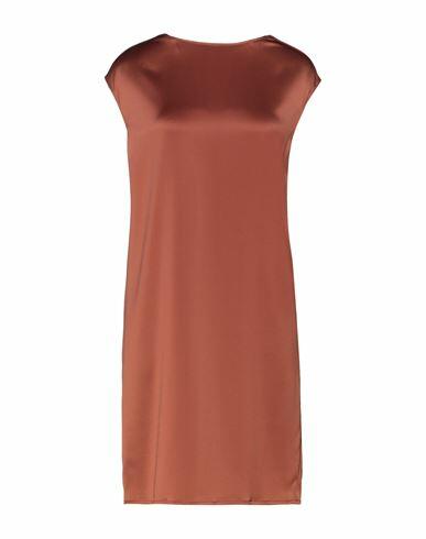 Gianluca Capannolo Woman Mini dress Rust Triacetate, Polyethylene Cover