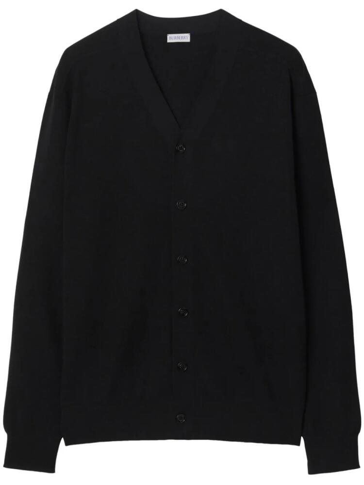 Burberry seam-detail wool cardigan - Black Cover