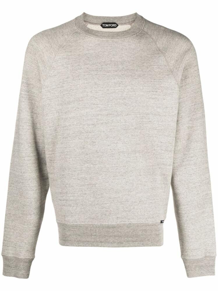 TOM FORD mélange-effect crew-neck sweatshirt - Grey Cover