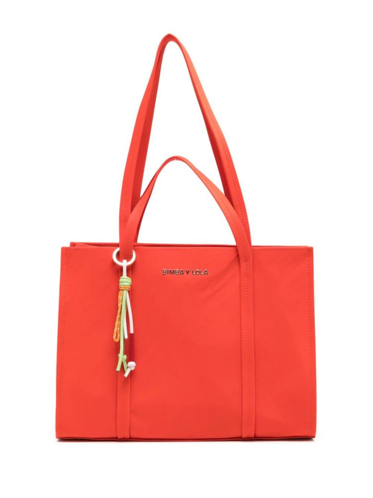 Bimba y Lola large logo-lettering shoulder bag - Red Cover