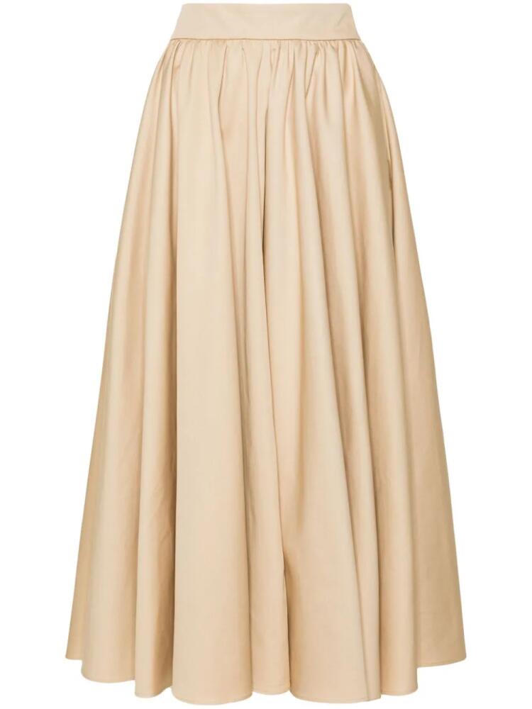 Patou Volume gabardine midi skirt - Neutrals Cover