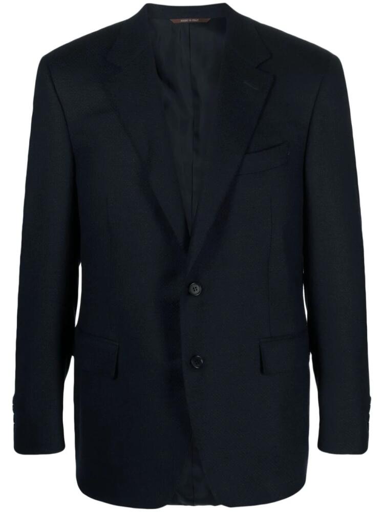 Canali notched-lapel single-breasted blazer - Blue Cover