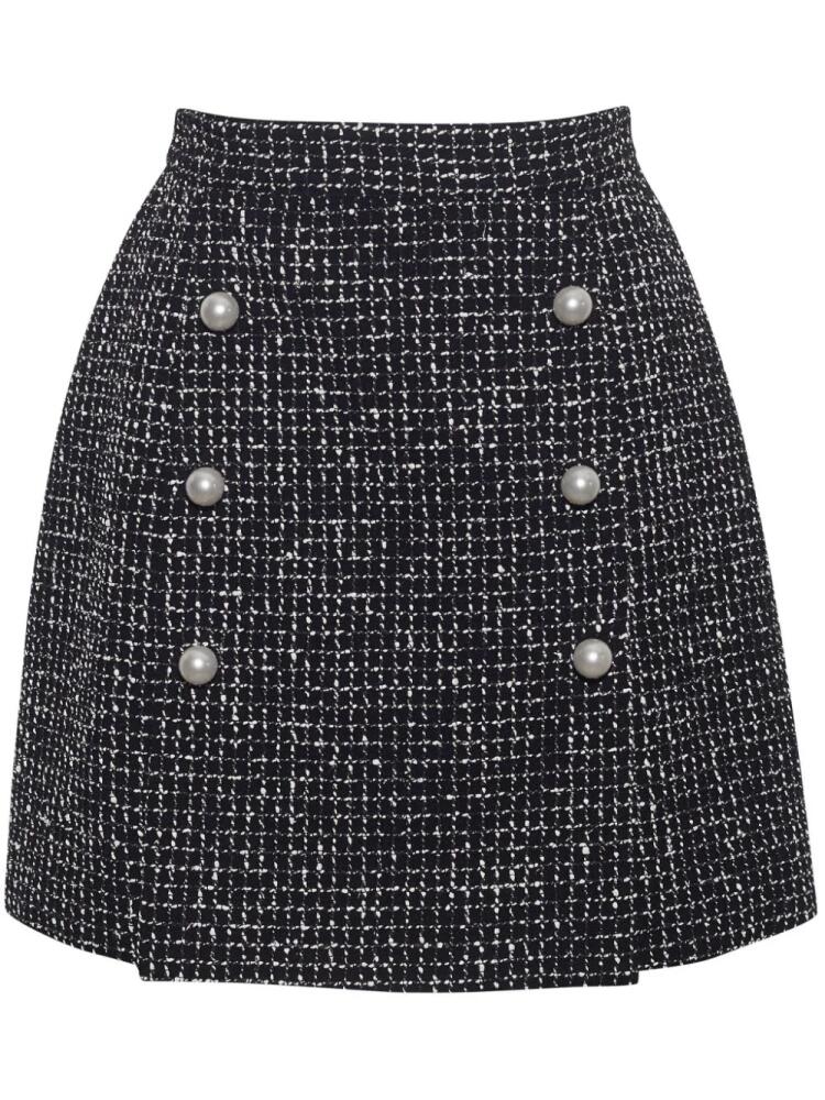 Adam Lippes double-breasted tweed skirt - Black Cover