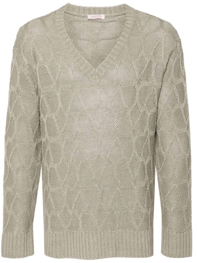 Valentino Garavani Toile Iconographe linen jumper - Neutrals Cover