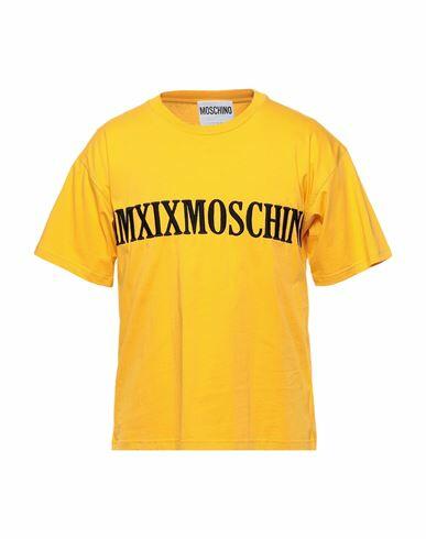 Moschino Man T-shirt Ocher Cotton, Polyester Cover