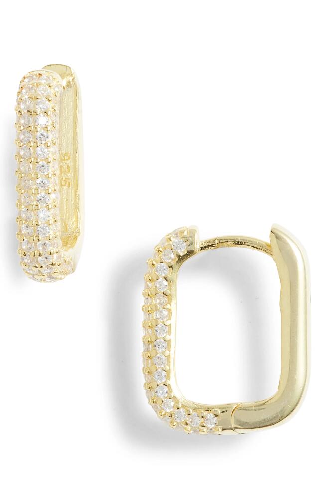 SHYMI Pavé Box Hoop Earrings in Gold Cover