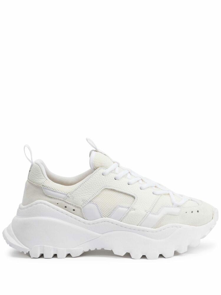 AMI Paris panelled low-top sneakers - White Cover