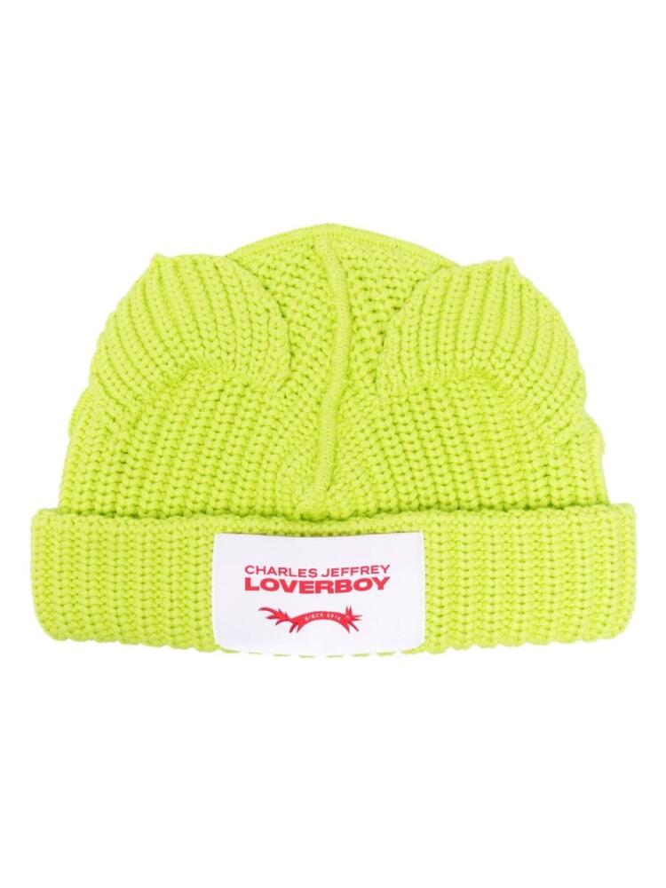 Charles Jeffrey Loverboy Chunky Ears beanie - Green Cover