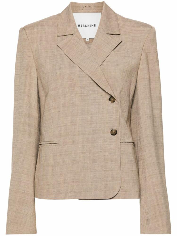 HERSKIND Pli single-breasted blazer - Neutrals Cover