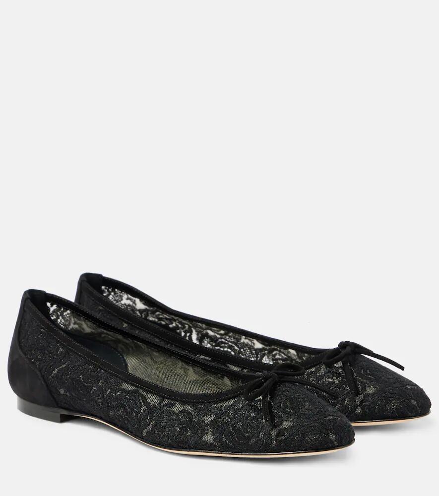 Manolo Blahnik Verizzo floral lace ballet flats Cover