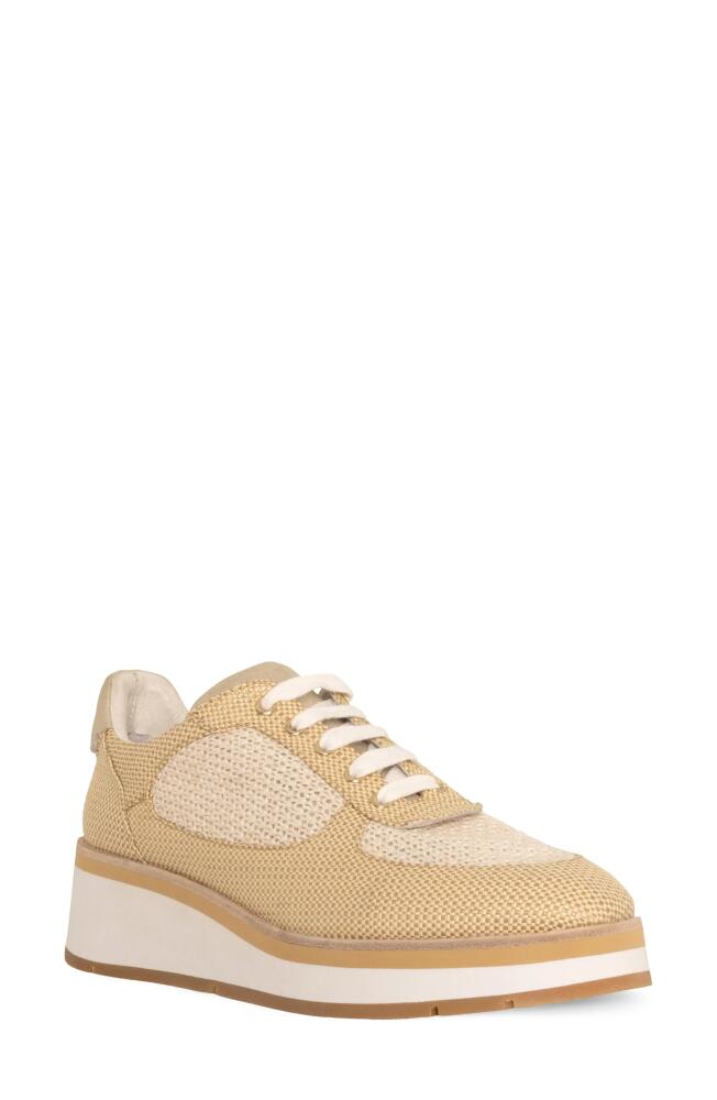 Donald Pliner Wedge Low Top Sneaker in Natural Cover