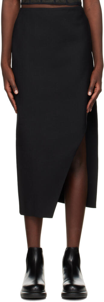 Alexander McQueen Black Slashed Midi Skirt Cover