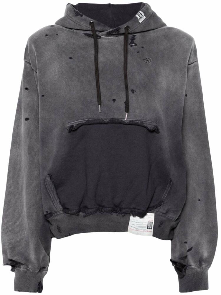 Maison MIHARA YASUHIRO distressed hoodie - Black Cover