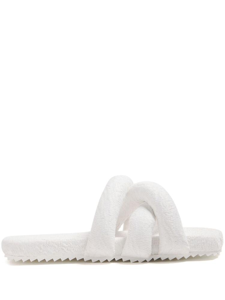 YUME YUME Tyre hand-woven slides - White Cover