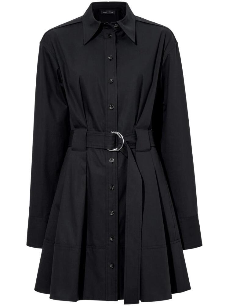 Proenza Schouler long-sleeve poplin shirt dress - Black Cover