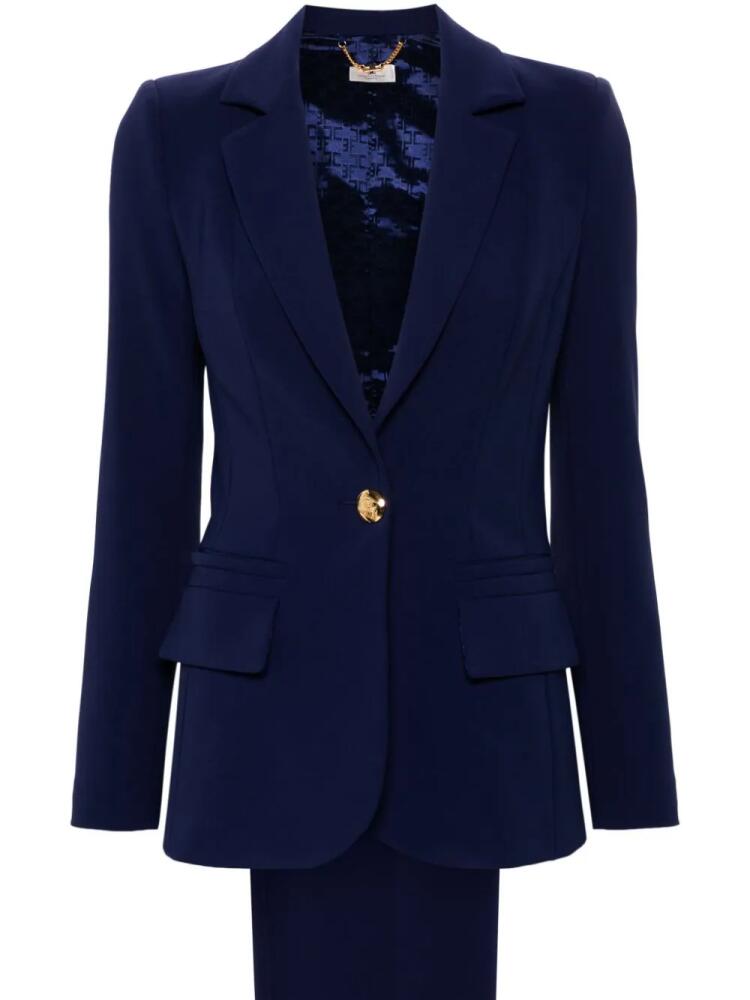 Elisabetta Franchi crepe-texture suit - Blue Cover