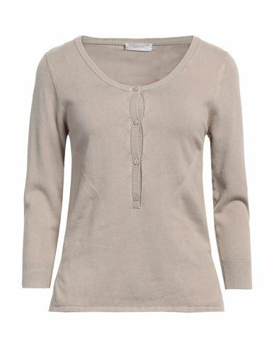 Majestic Filatures Woman Sweater Khaki Organic cotton, Elastane Cover