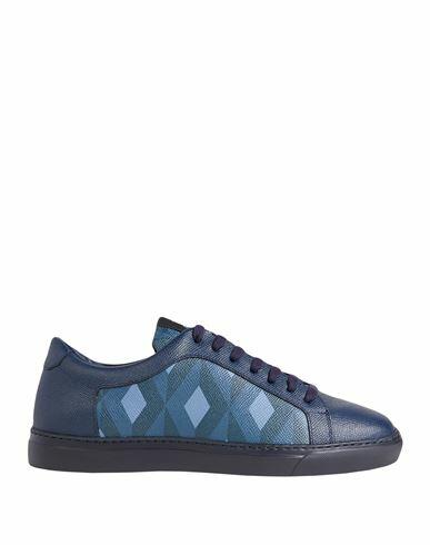 Dunhill Man Sneakers Blue Leather Cover