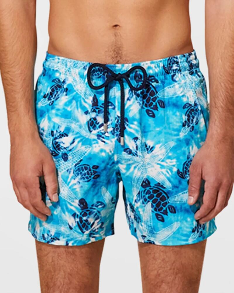 Vilebrequin Men's Starlettes and Turtles Tie-Dye Swim Shorts Cover