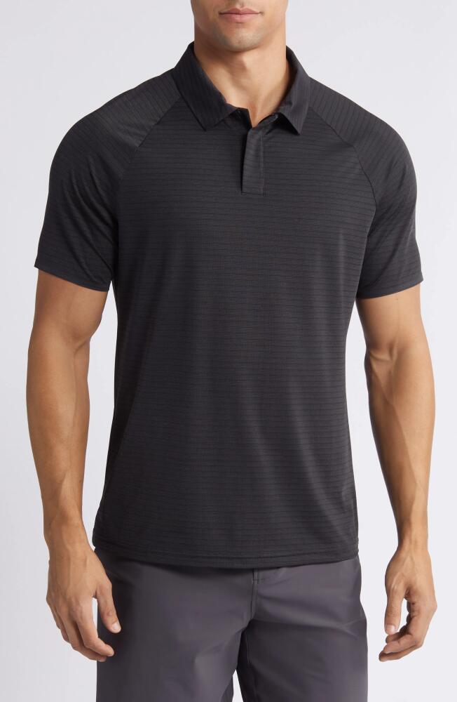 zella Fadeout Stripe Performance Polo in Black Cover