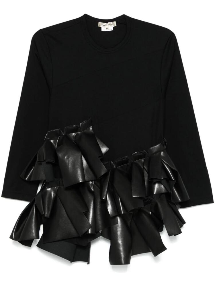 Comme Des Garçons ruffled T-shirt - Black Cover