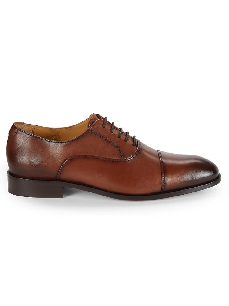 Saks Fifth Avenue Men's Jordan Leather Oxford Shoes - Cognac Cover