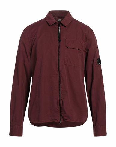 C. p. Company Man Shirt Burgundy Cotton Cover