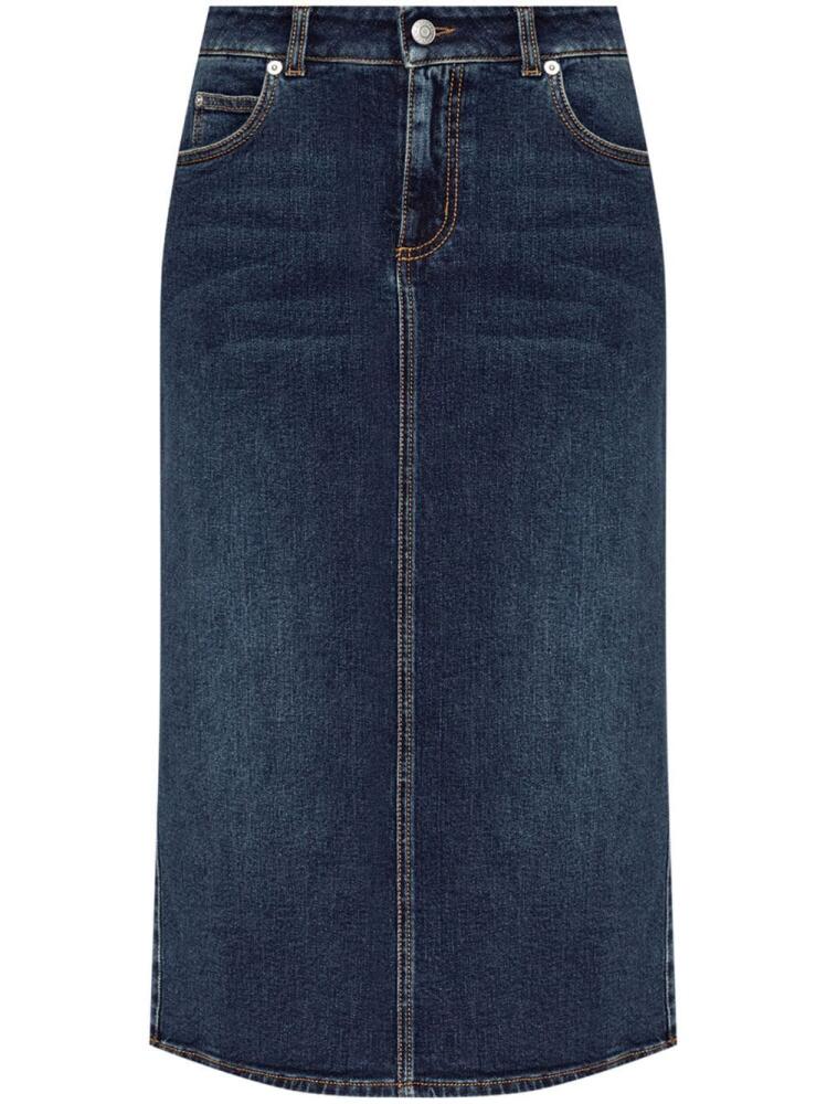 Alexander McQueen high-waisted denim skirt - Blue Cover