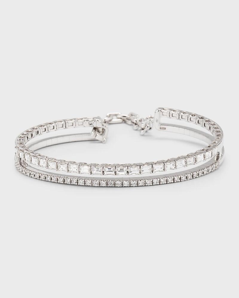 ZYDO 18K White Gold Rigid Bracelet with Diamonds Cover